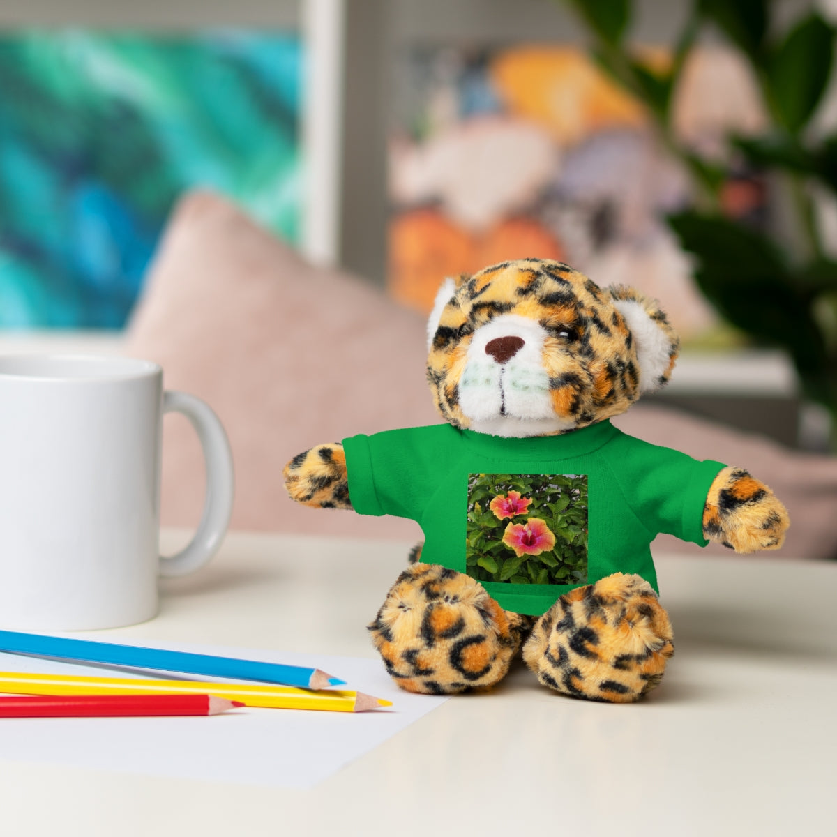 Island Style Hibiscus Stuffed Animals with Tee