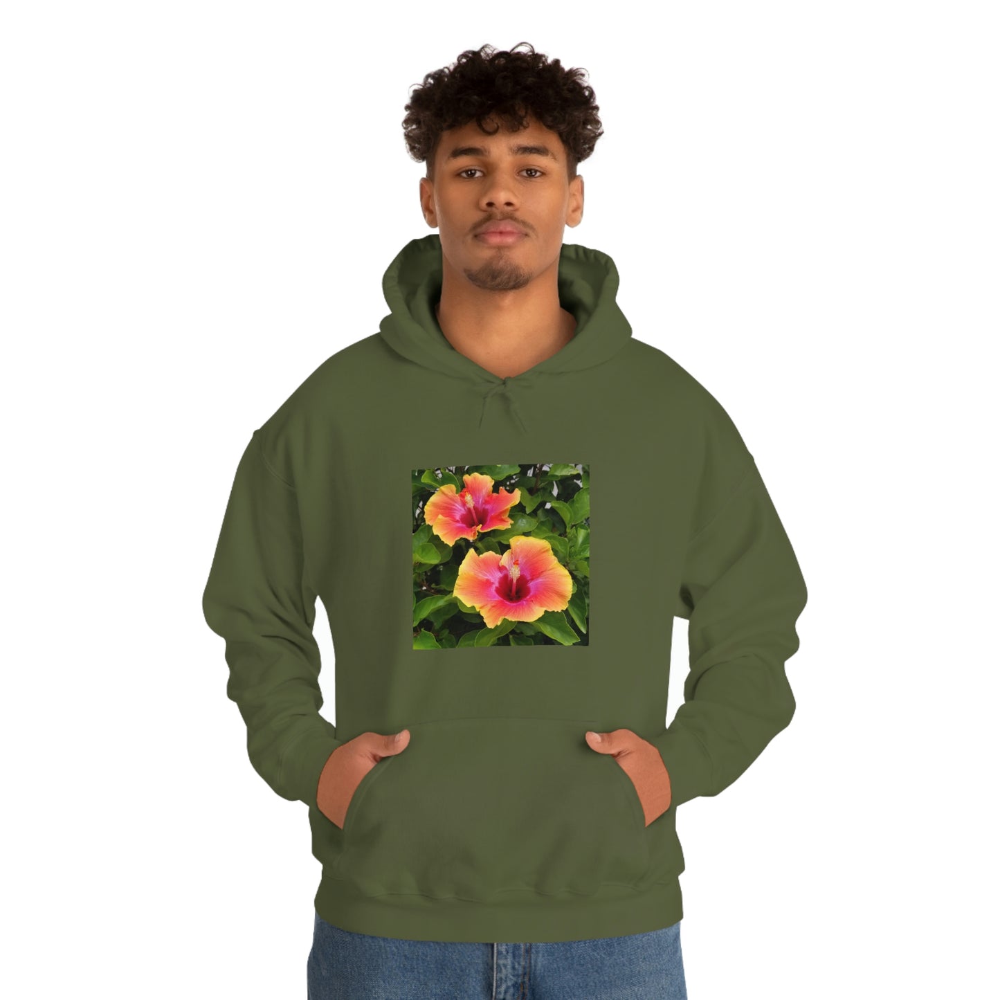 Islander Hibiscus Unisex Heavy Blend™ Hooded Sweatshirt