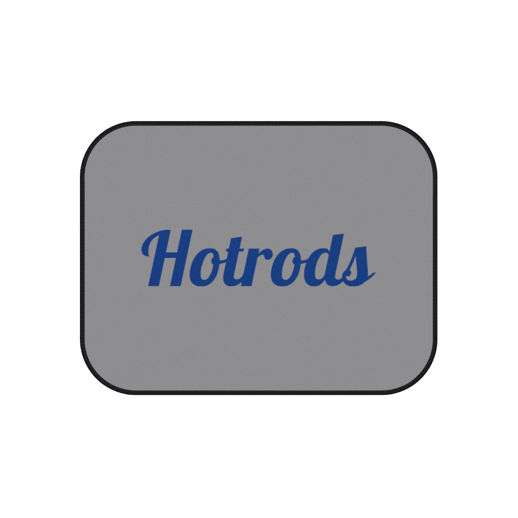 Hotrods Car Mats (Set of 4) - Grey w/Blue print