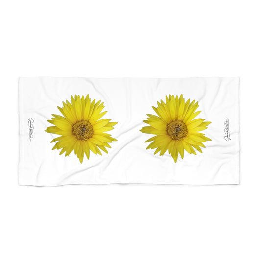 "Yellow Daisy Mum" Beach Towel