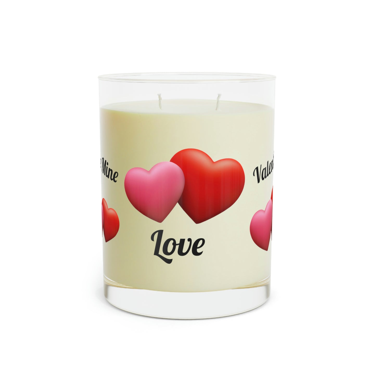 Valentine 2023 Hearts Scented Candle - Full Glass, 11oz