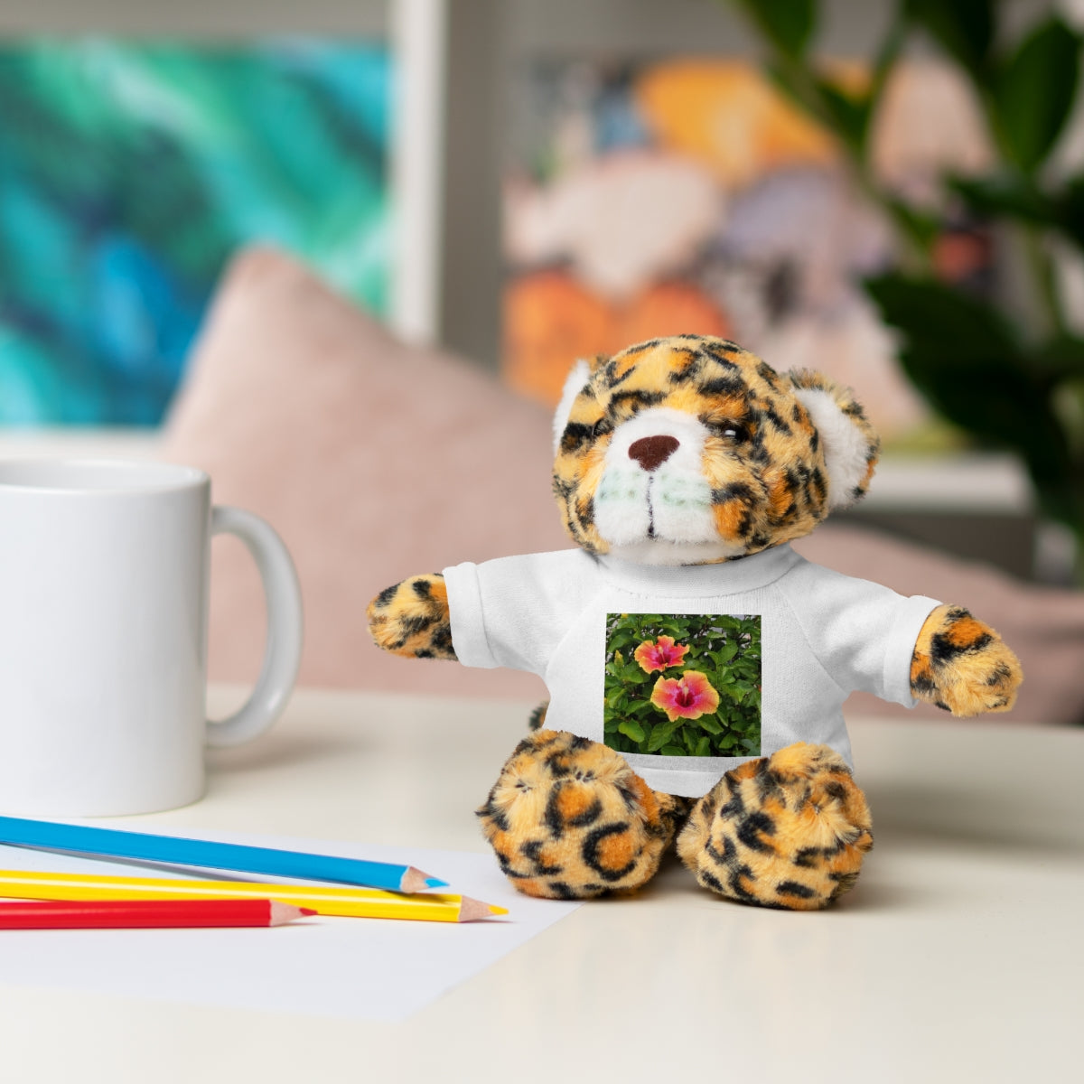 Island Style Hibiscus Stuffed Animals with Tee