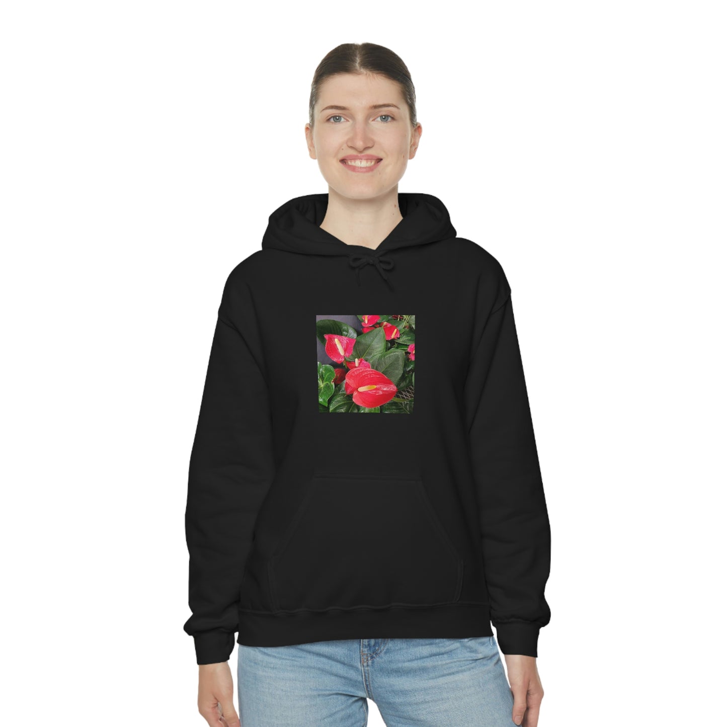 Island Style Anthurium Unisex Heavy Blend™ Hooded Sweatshirt