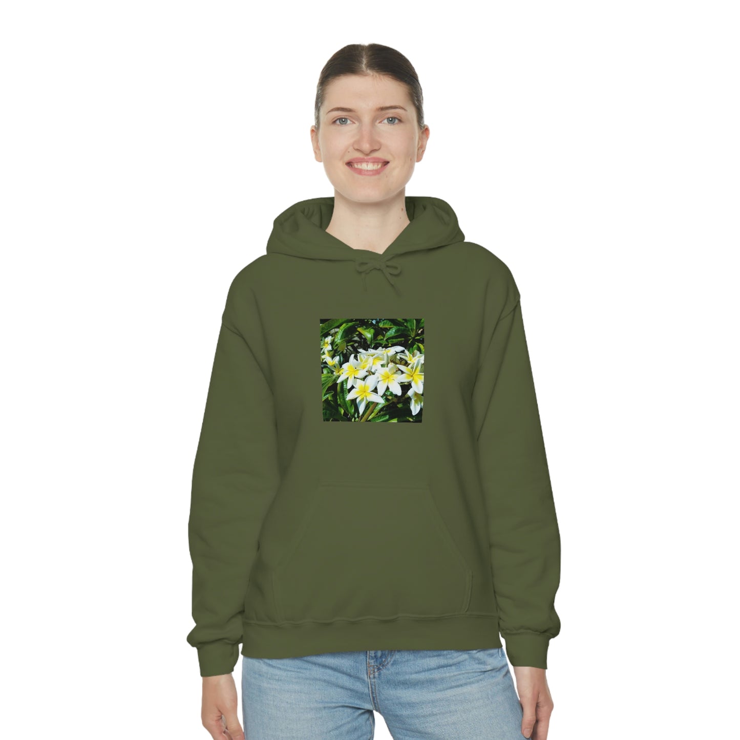 Islander Plumeria Unisex Heavy Blend™ Hooded Sweatshirt