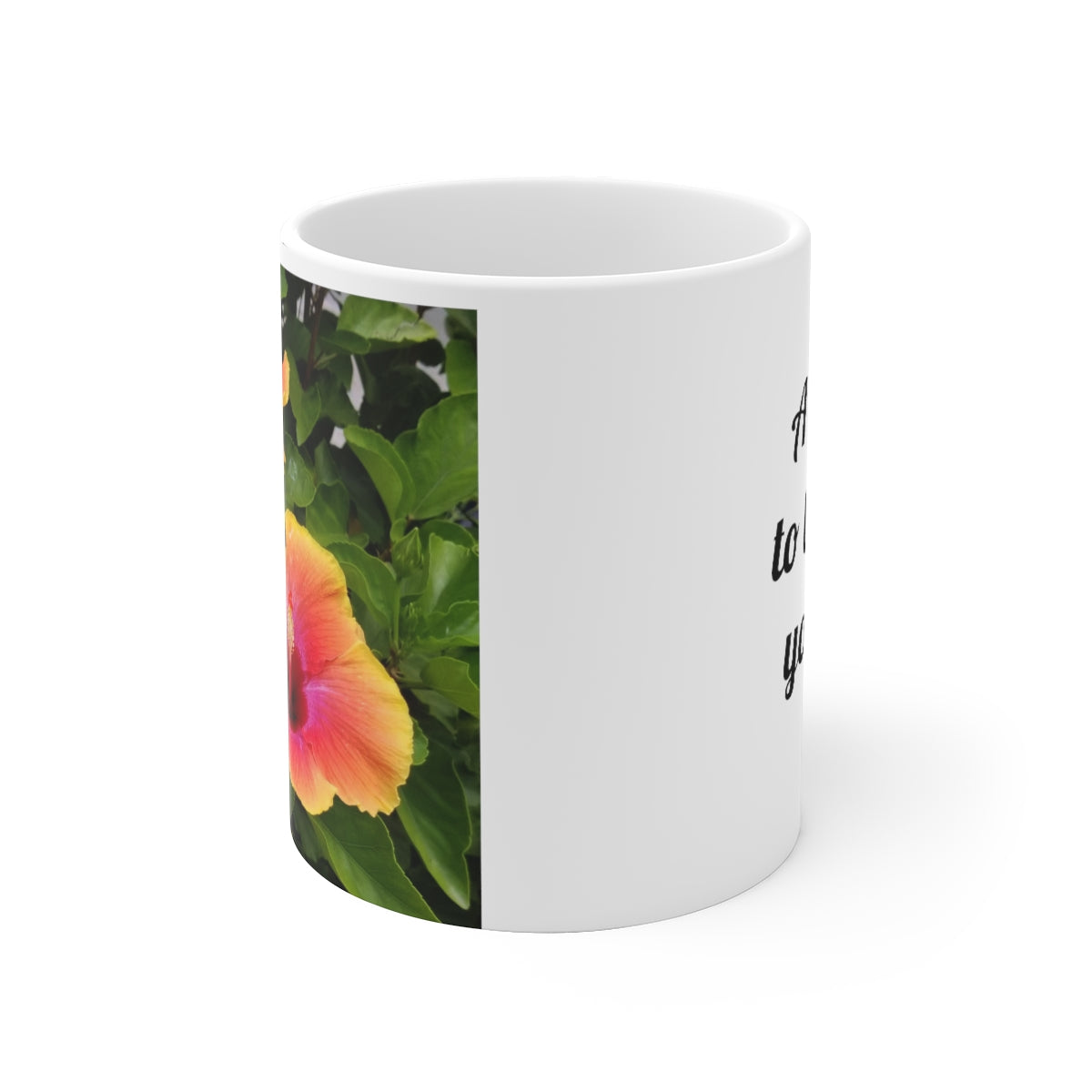 Island Style Hibiscus Ceramic Mug, 11oz and 15oz