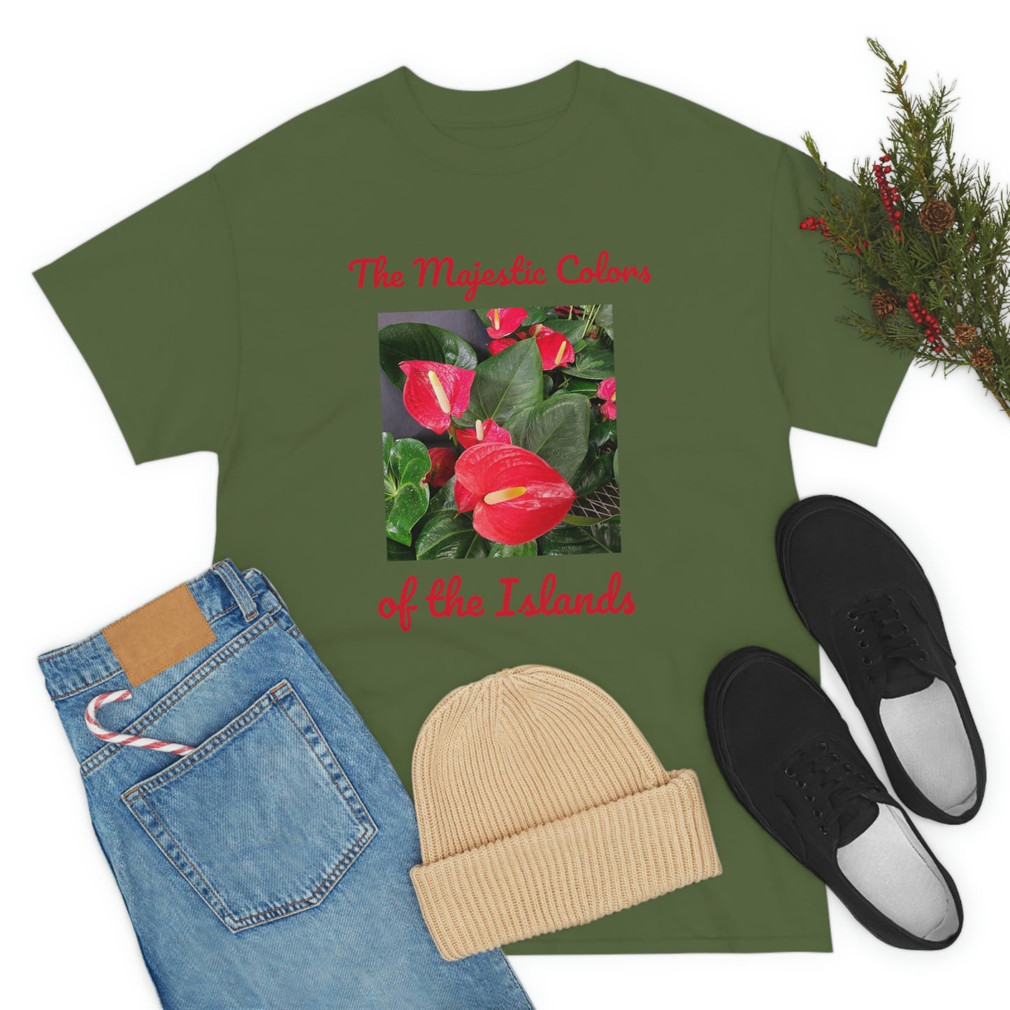 Islander Anthurium Unisex Heavy Cotton Tee