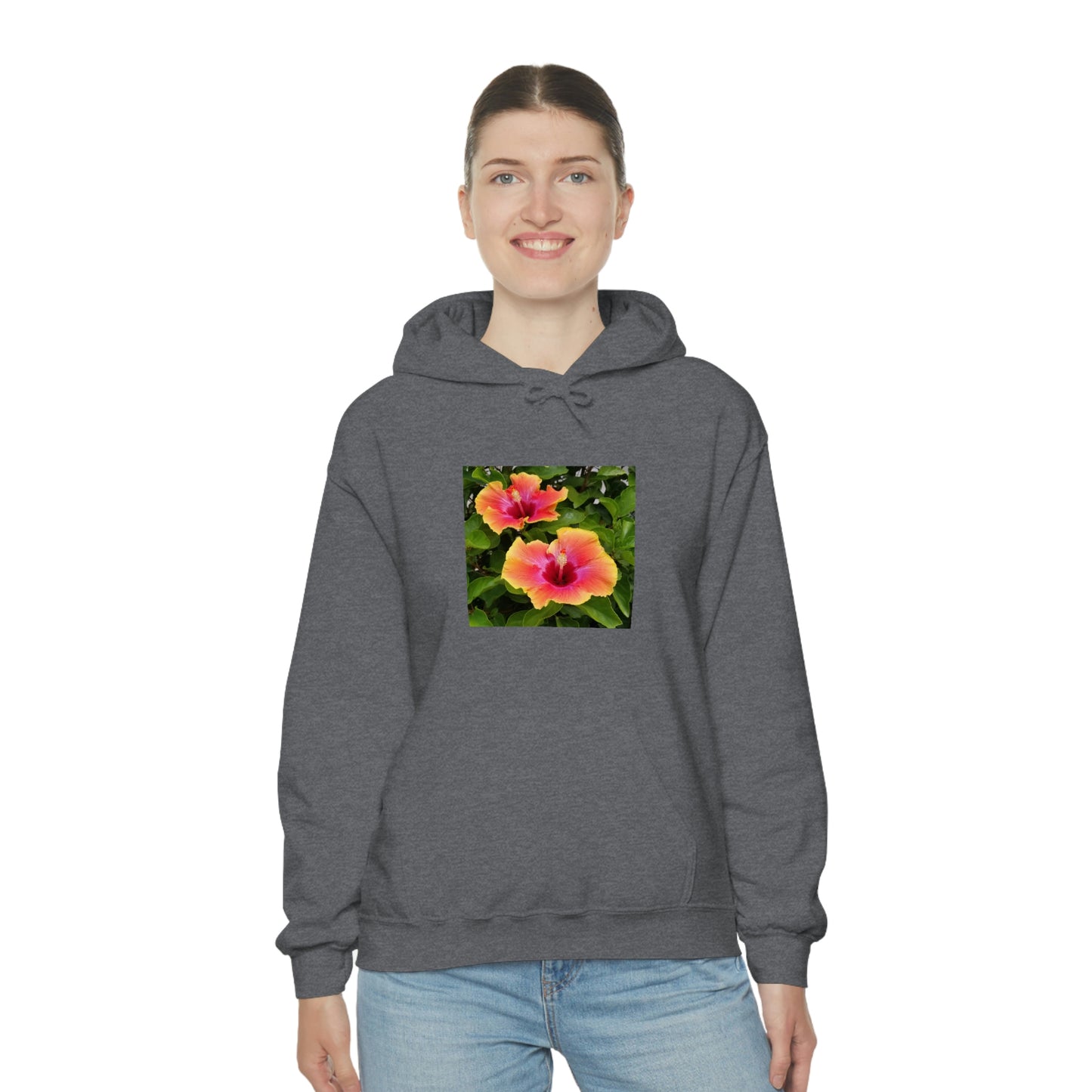 Islander Hibiscus Unisex Heavy Blend™ Hooded Sweatshirt