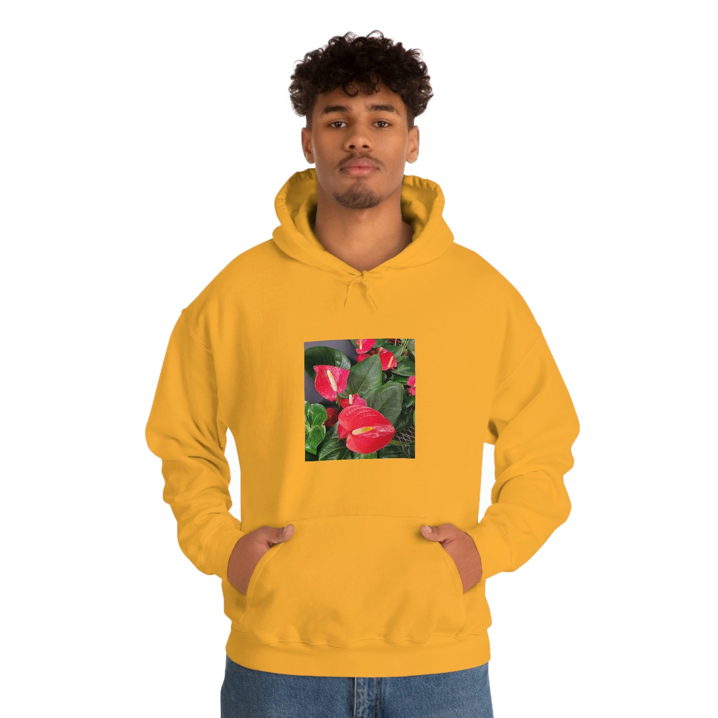 Island Style Anthurium Unisex Heavy Blend™ Hooded Sweatshirt