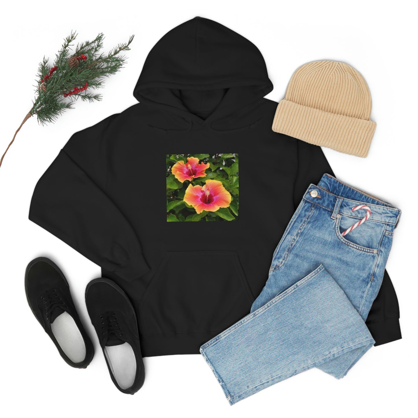 Islander Hibiscus Unisex Heavy Blend™ Hooded Sweatshirt