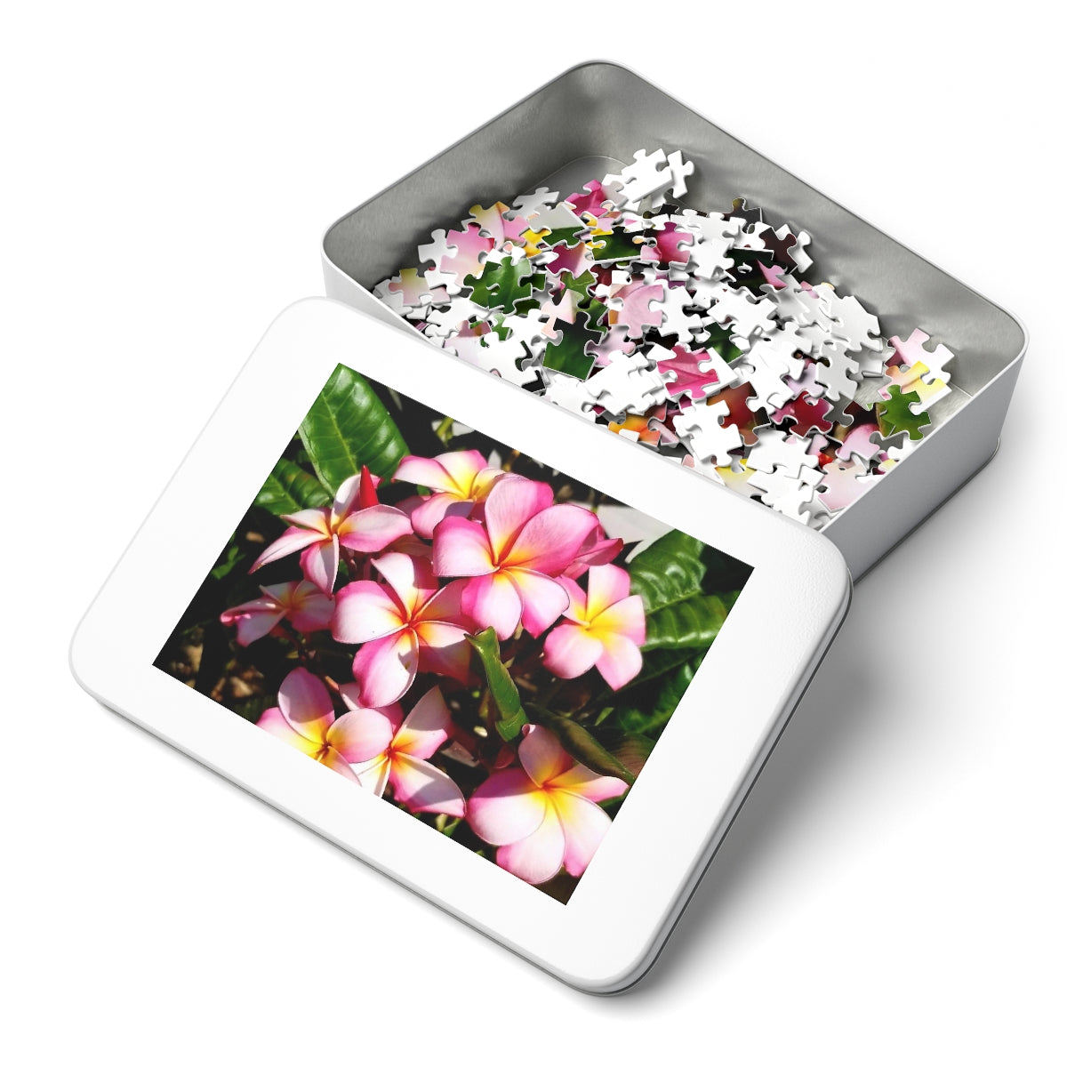 Island Style Striped Plumeria Jigsaw Puzzle (252, 500-Piece)