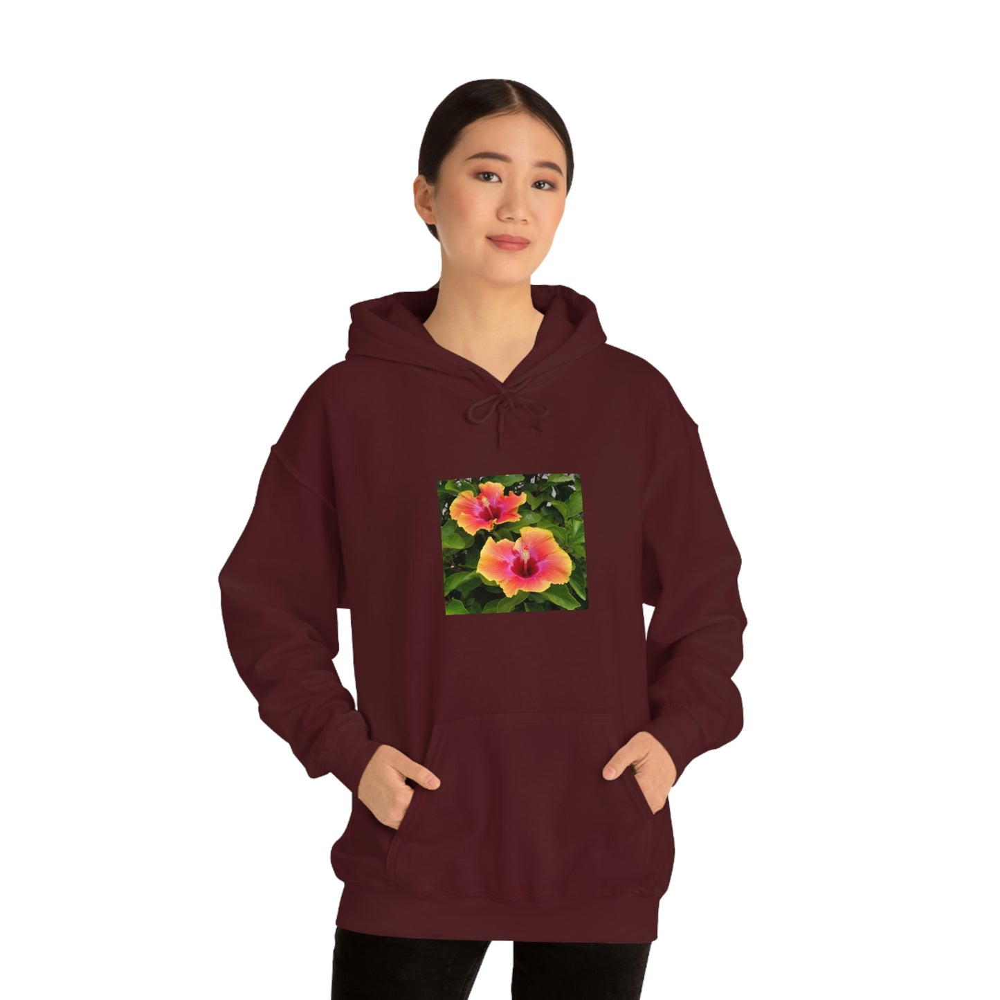 Islander Hibiscus Unisex Heavy Blend™ Hooded Sweatshirt