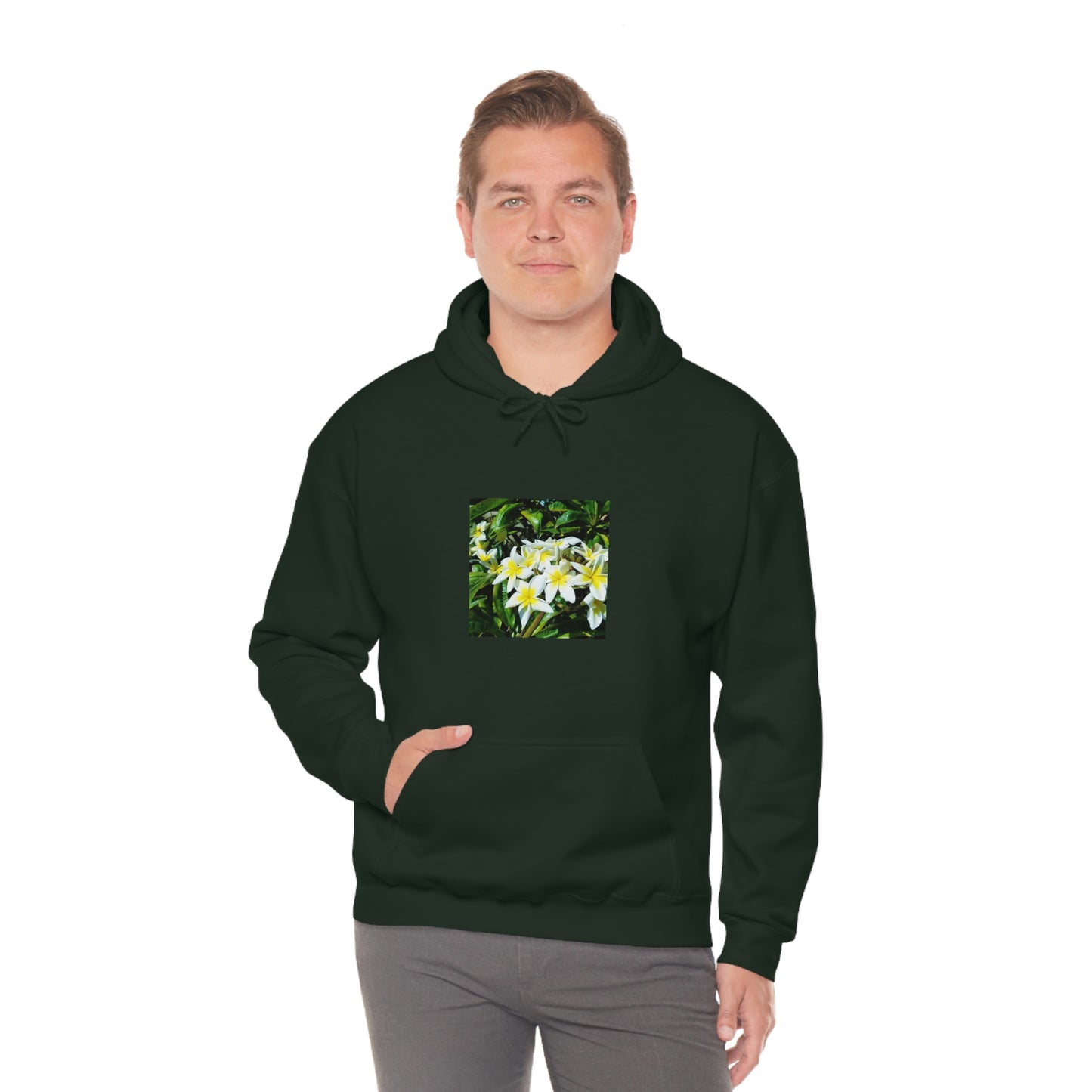 Islander Plumeria Unisex Heavy Blend™ Hooded Sweatshirt