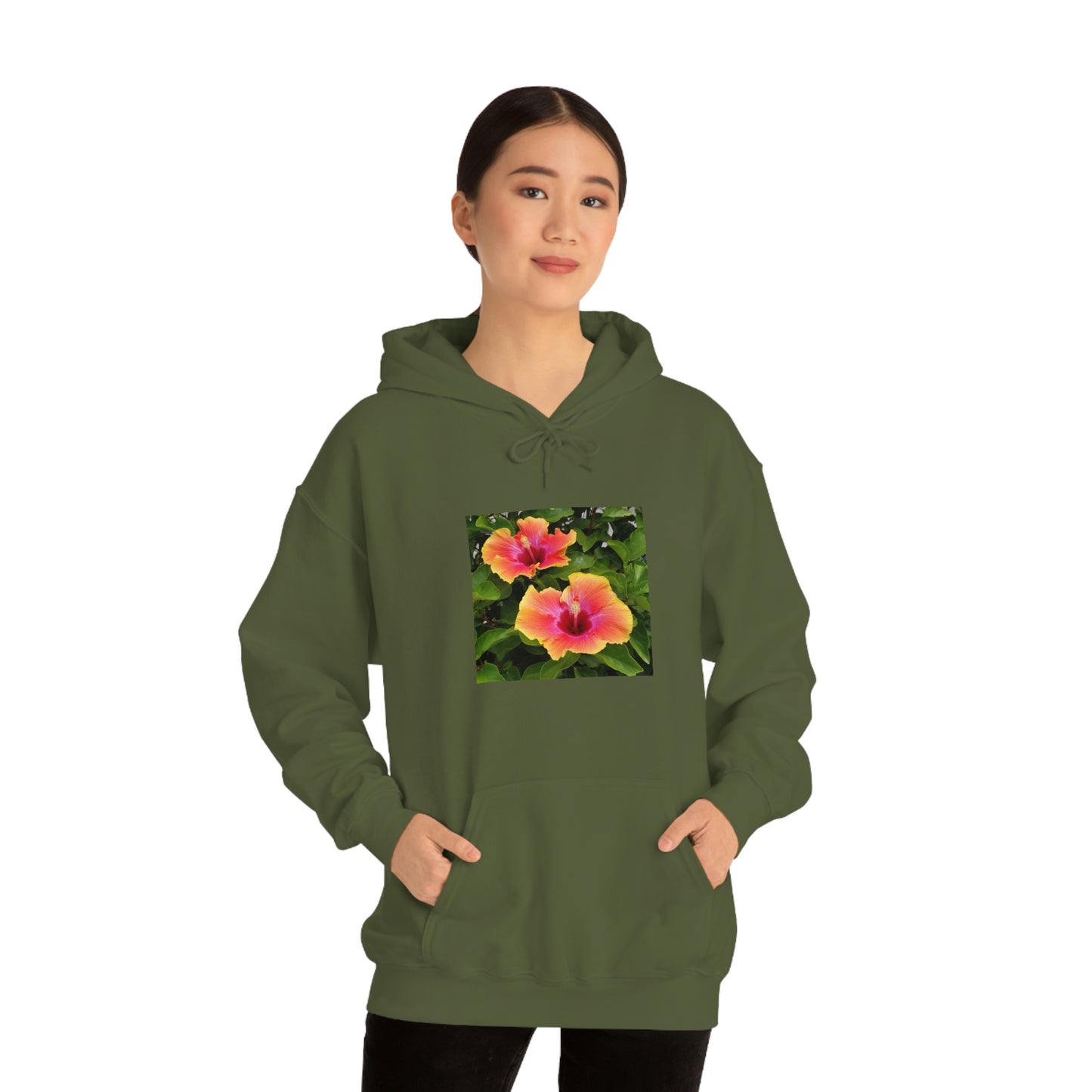 Islander Hibiscus Unisex Heavy Blend™ Hooded Sweatshirt