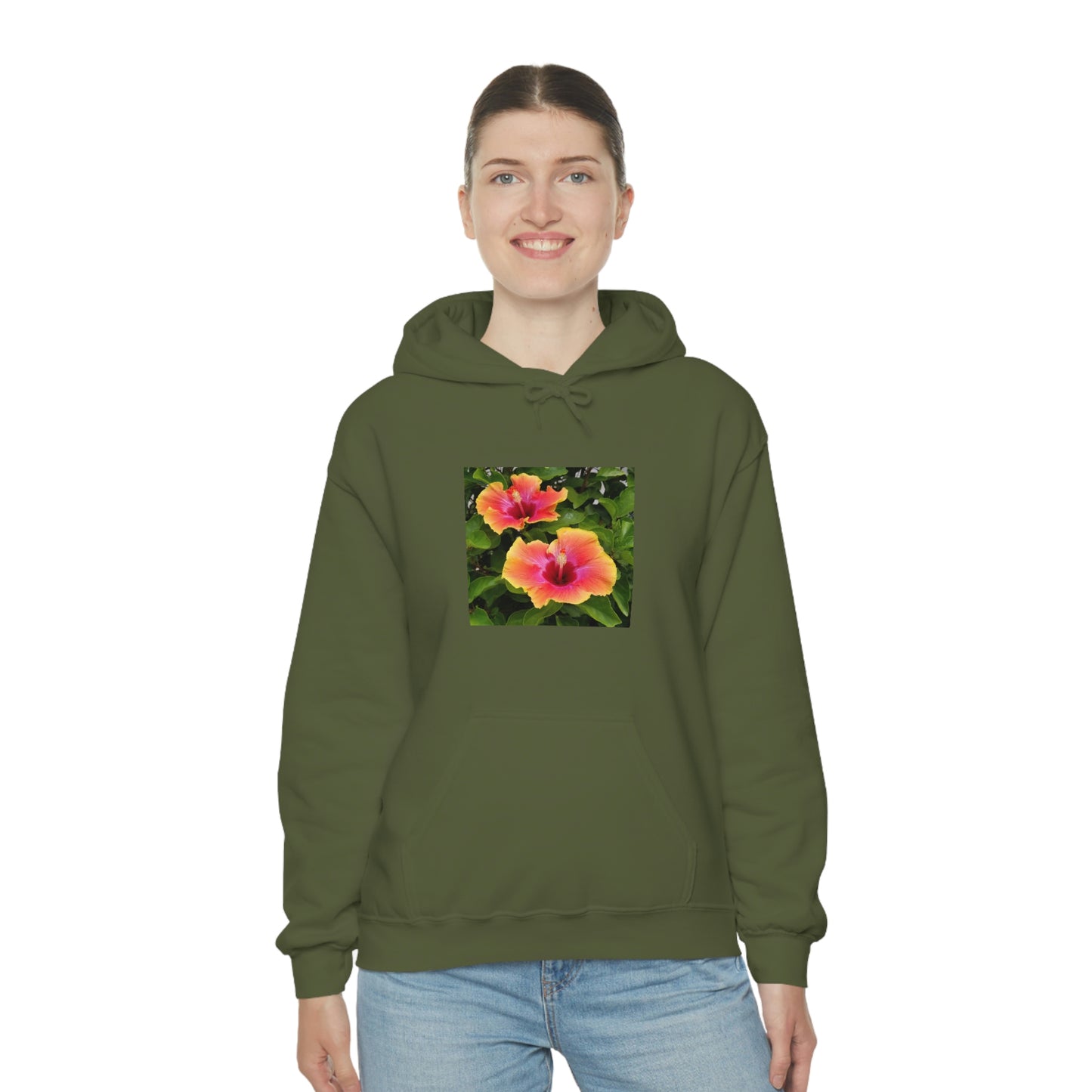 Islander Hibiscus Unisex Heavy Blend™ Hooded Sweatshirt