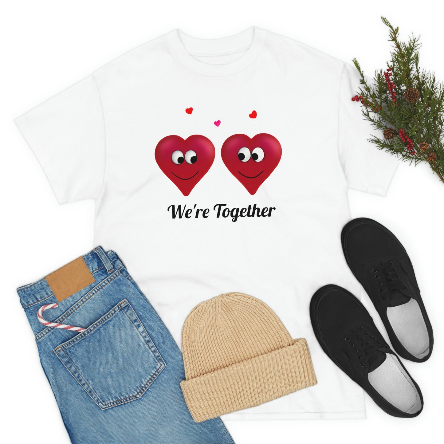 Valentine's "We're Together" Unisex Heavy Cotton Tee