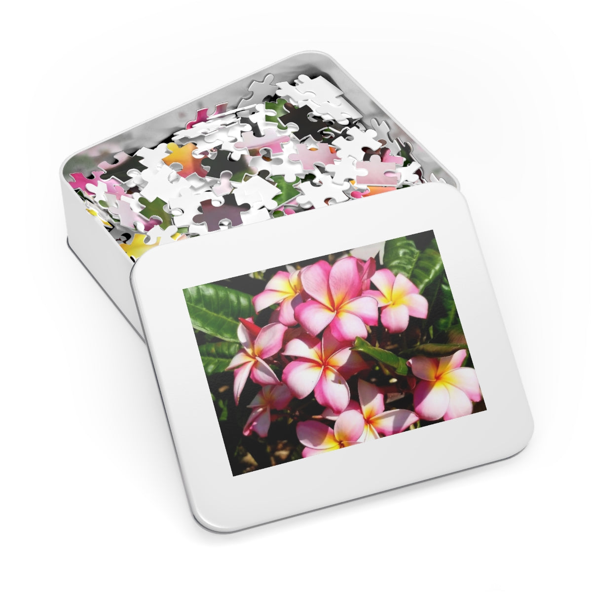 Island Style Striped Plumeria Jigsaw Puzzle (252, 500-Piece)