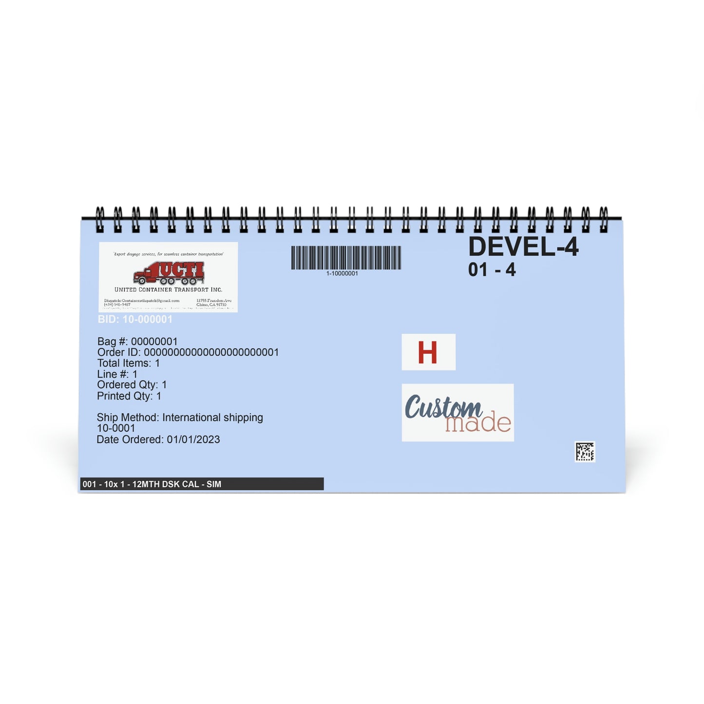 United Desk Calendar