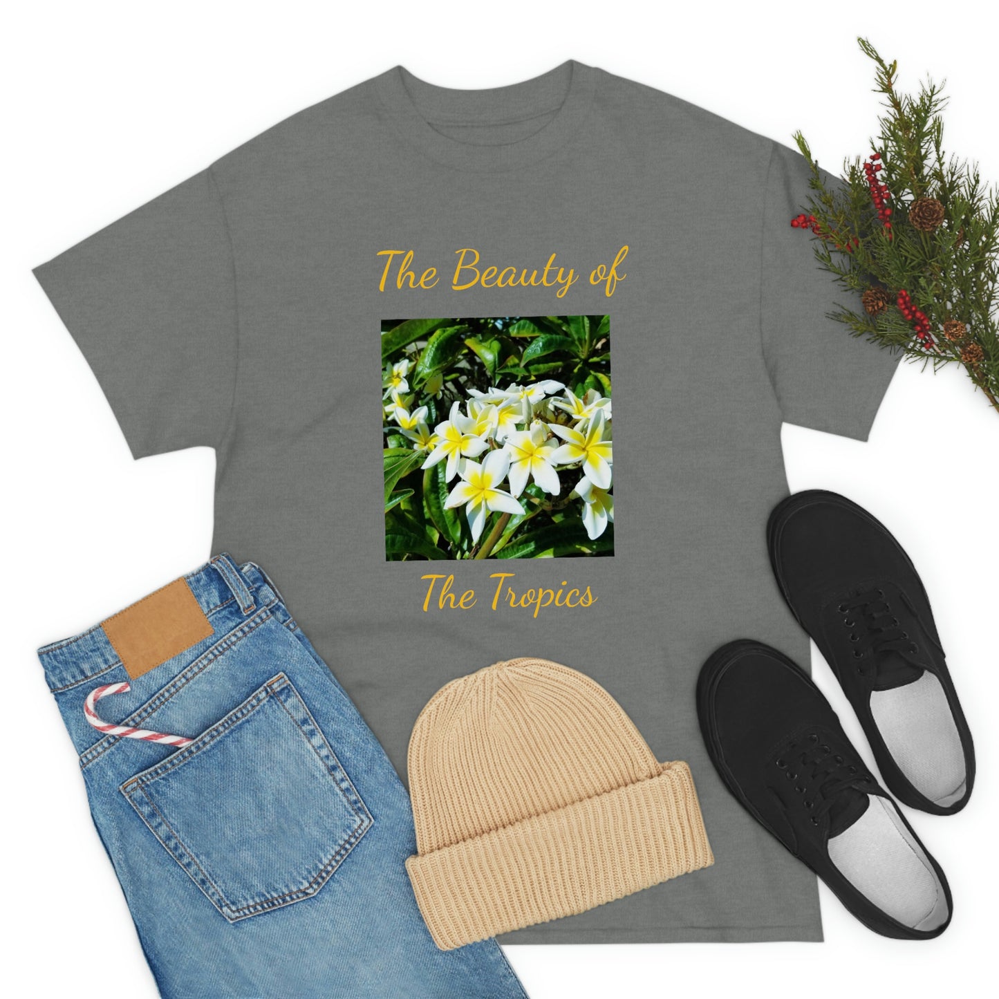 Islander Plumeria Unisex Heavy Cotton Tee