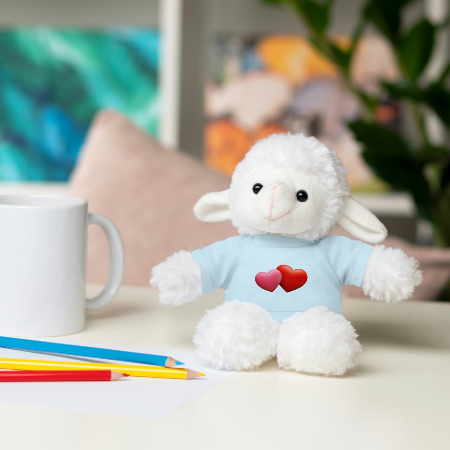 Valentine's Hearts Stuffed Animals with Tee