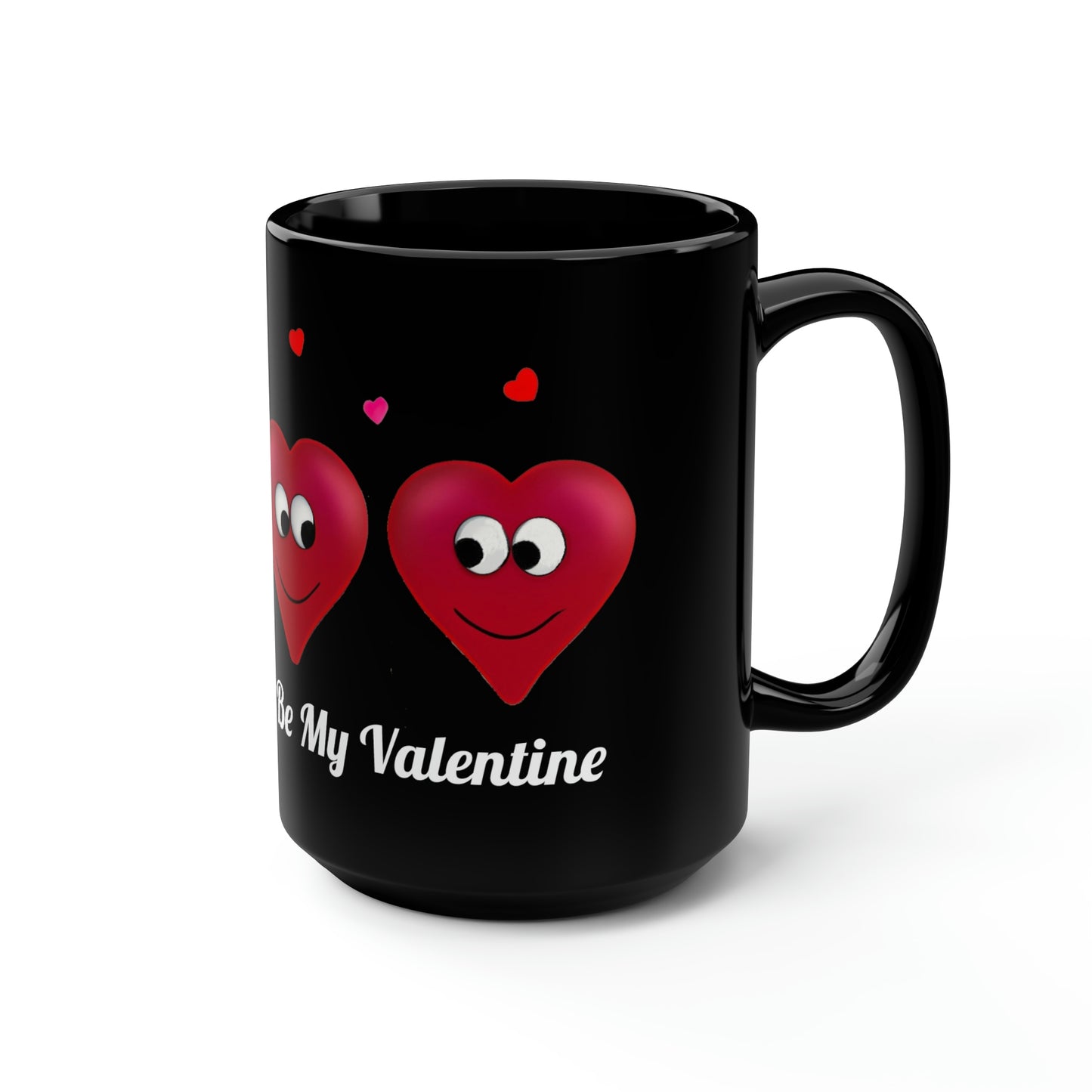 Valentine's "Be My Valentine" Black Mug, 15oz