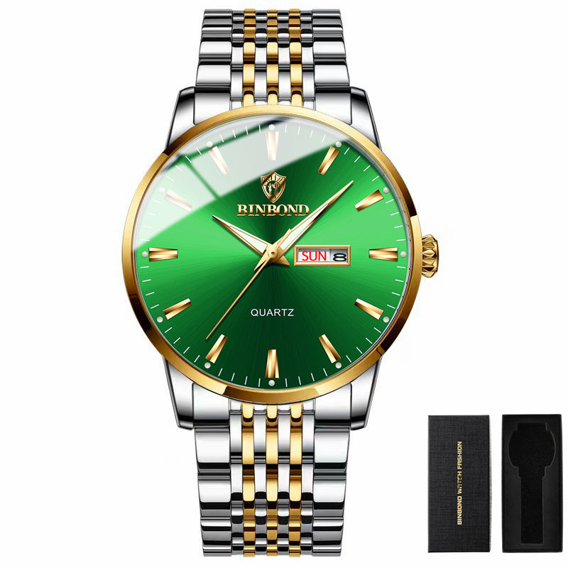 Men's Waterproof Luminous Calendar Quartz Watch