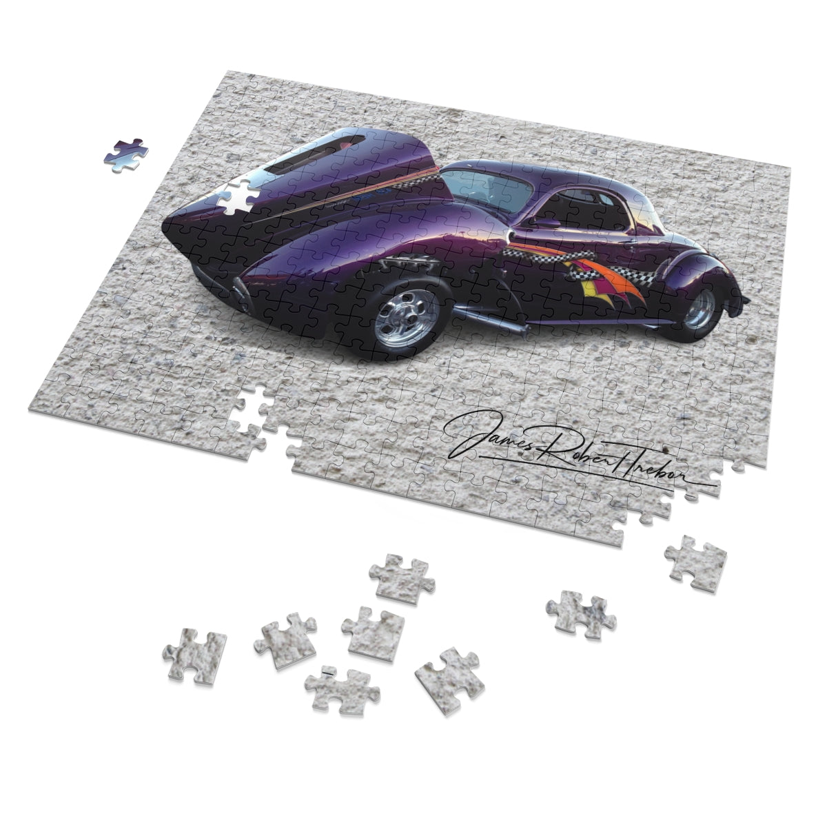 Hotrods Wild Purple Jigsaw Puzzle (252, 500-Piece)