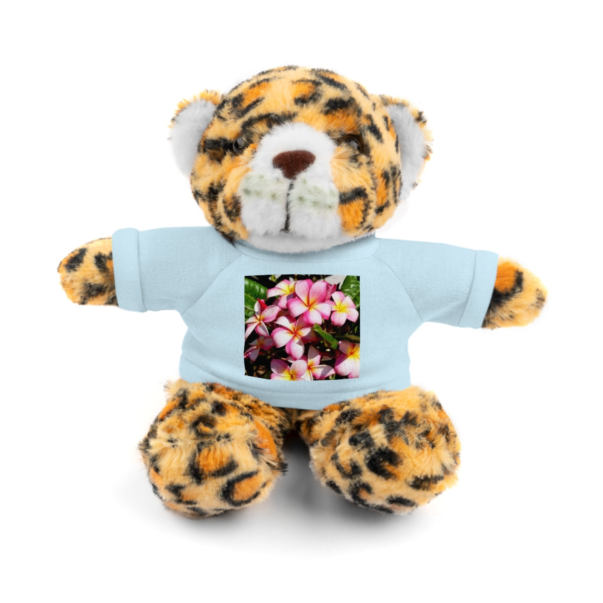 Island Style Striped Plumeria  Stuffed Animals with Tee