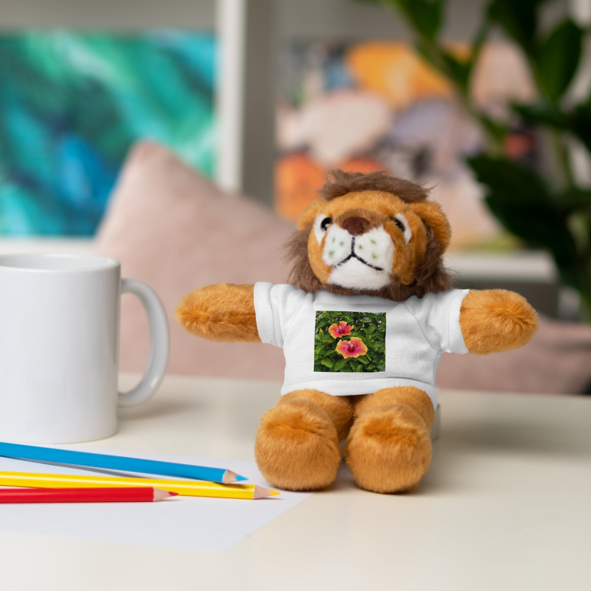 Island Style Hibiscus Stuffed Animals with Tee