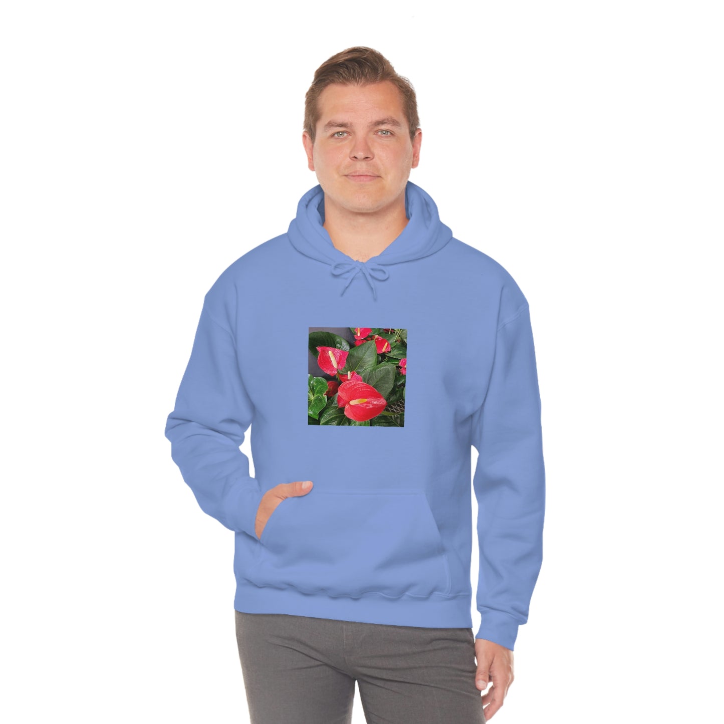 Island Style Anthurium Unisex Heavy Blend™ Hooded Sweatshirt