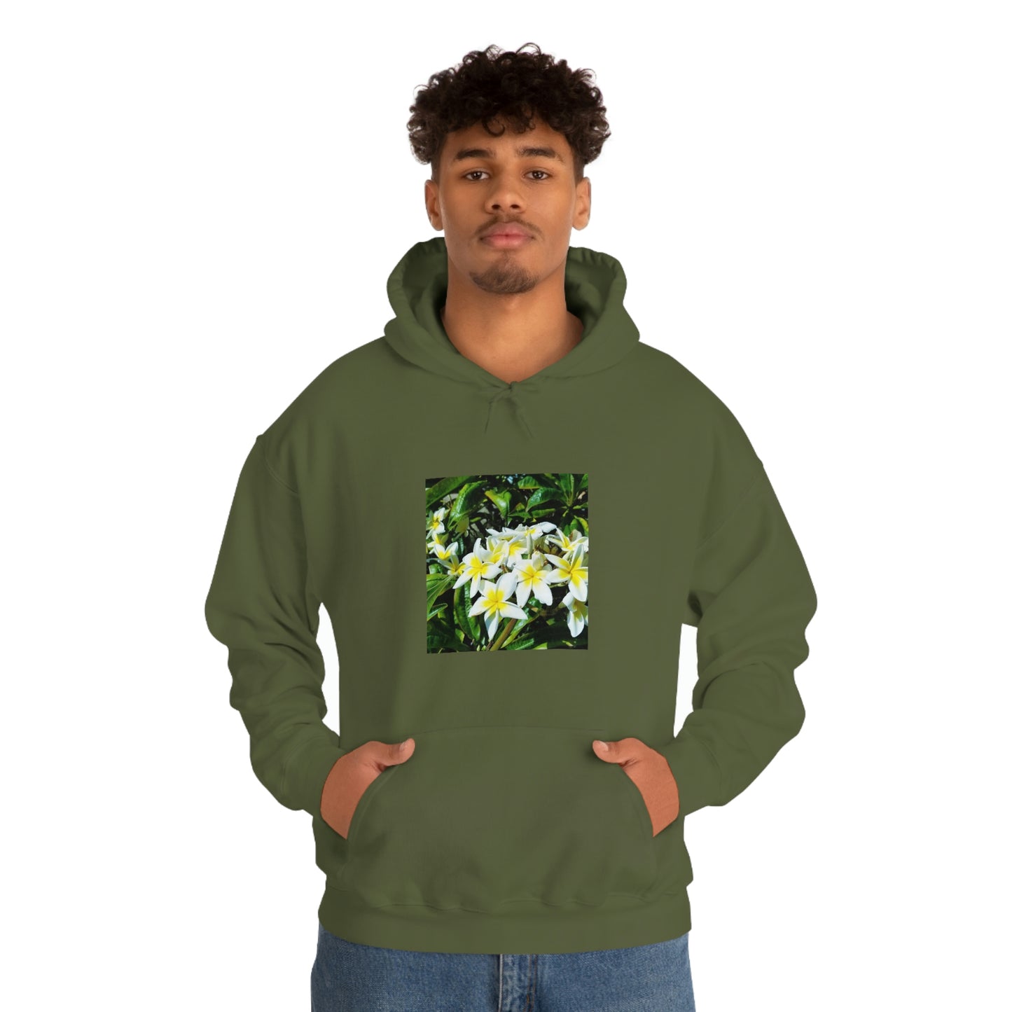 Islander Plumeria Unisex Heavy Blend™ Hooded Sweatshirt