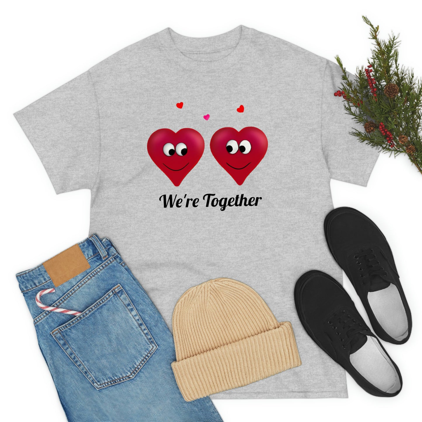 Valentine's "We're Together" Unisex Heavy Cotton Tee