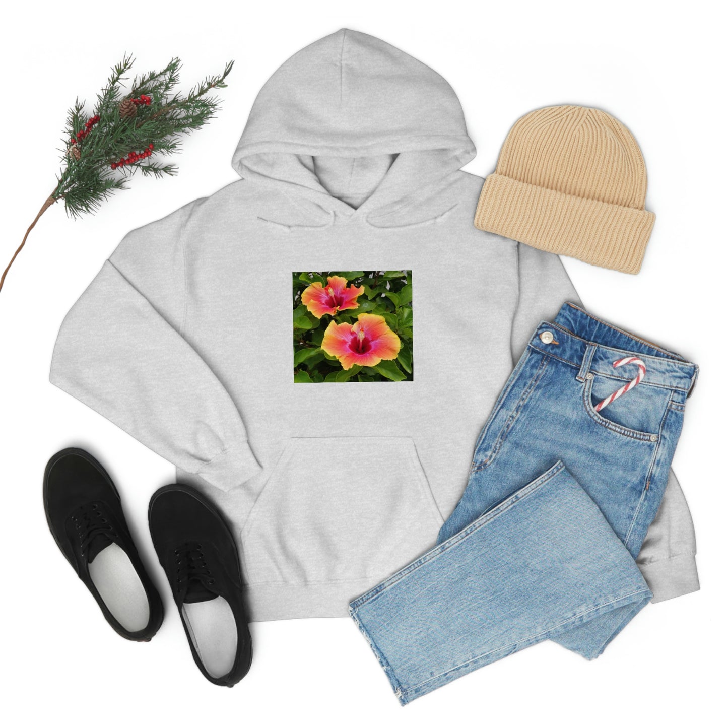 Islander Hibiscus Unisex Heavy Blend™ Hooded Sweatshirt