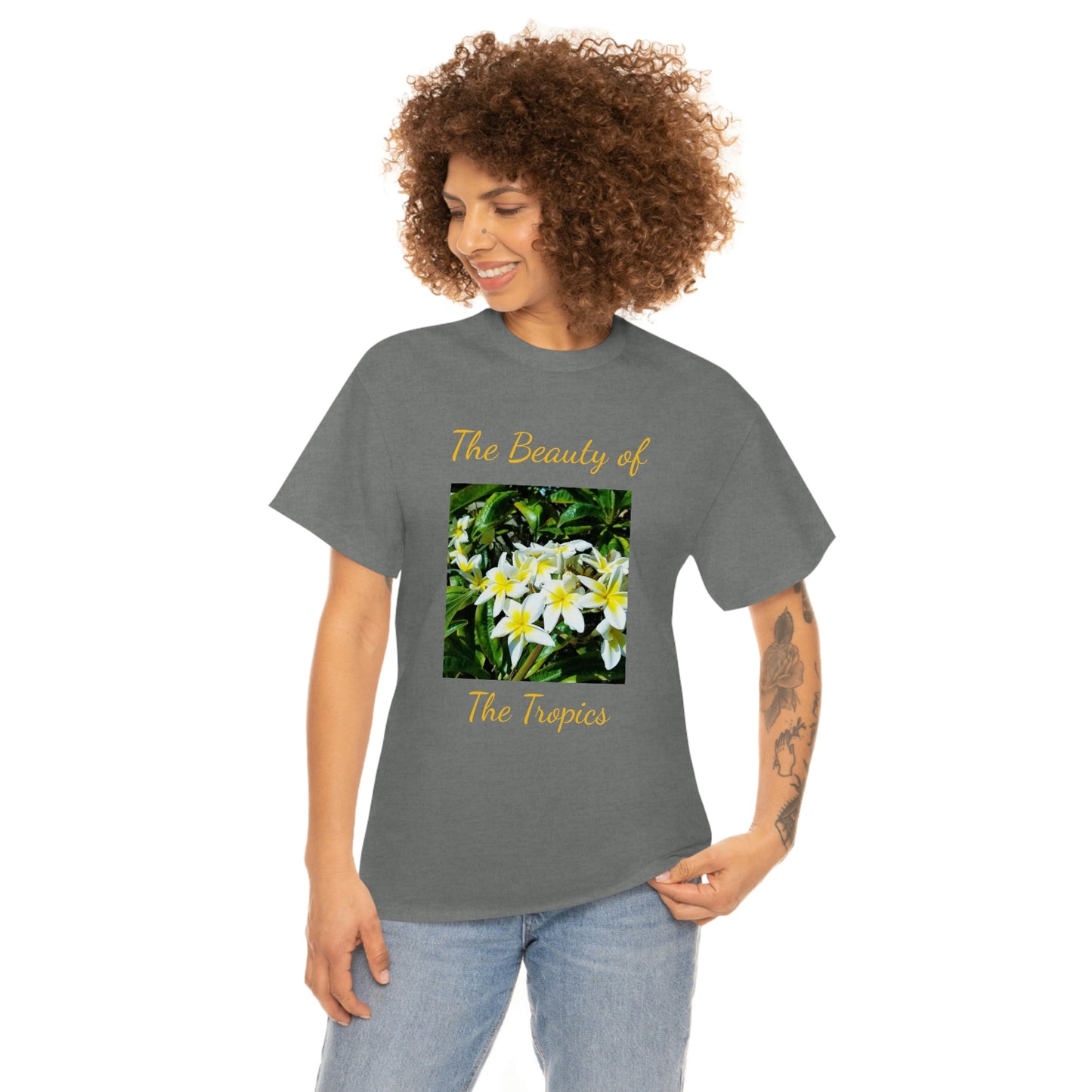 Islander Plumeria Unisex Heavy Cotton Tee