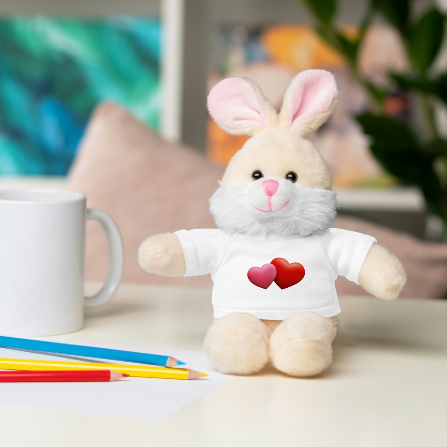 Valentine's Hearts Stuffed Animals with Tee