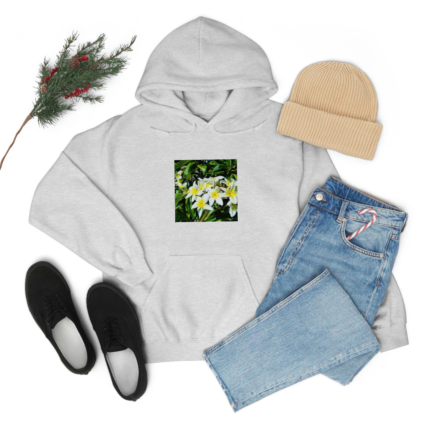 Islander Plumeria Unisex Heavy Blend™ Hooded Sweatshirt