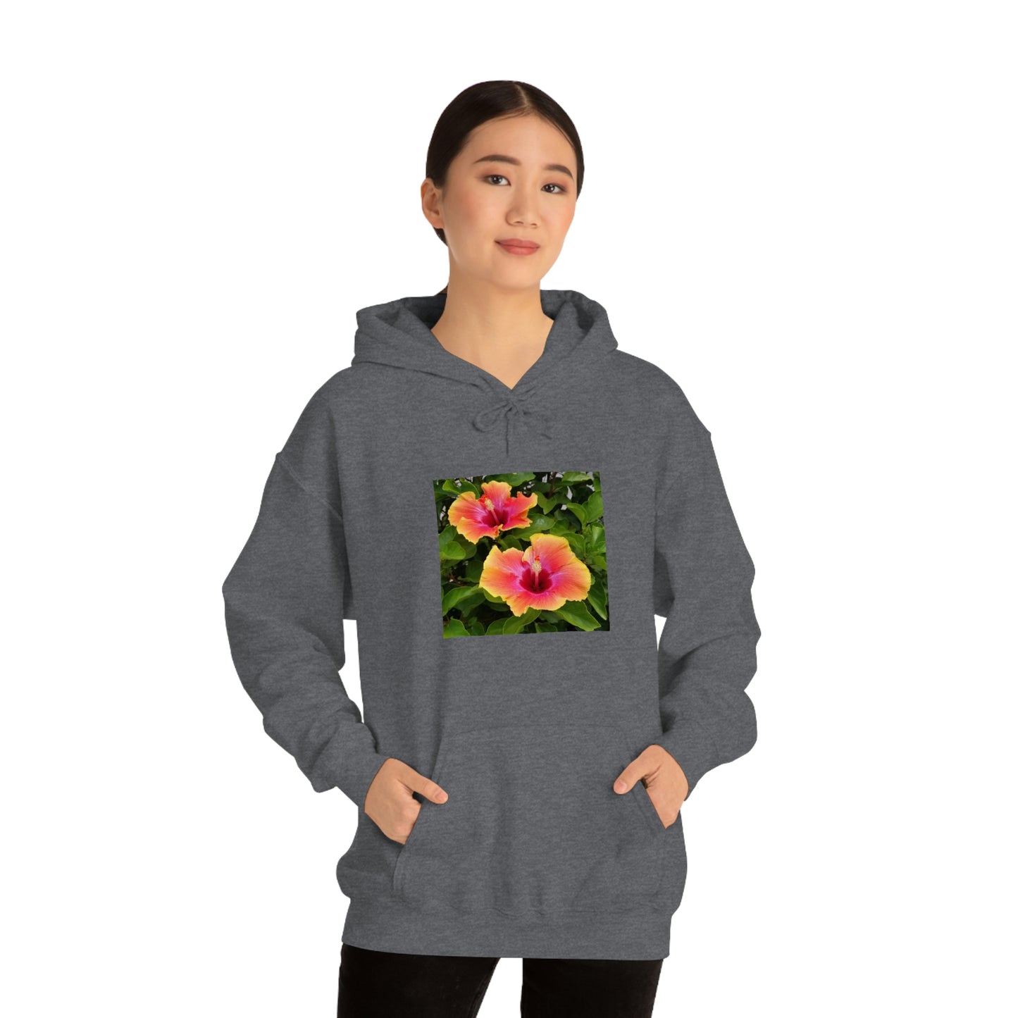 Islander Hibiscus Unisex Heavy Blend™ Hooded Sweatshirt