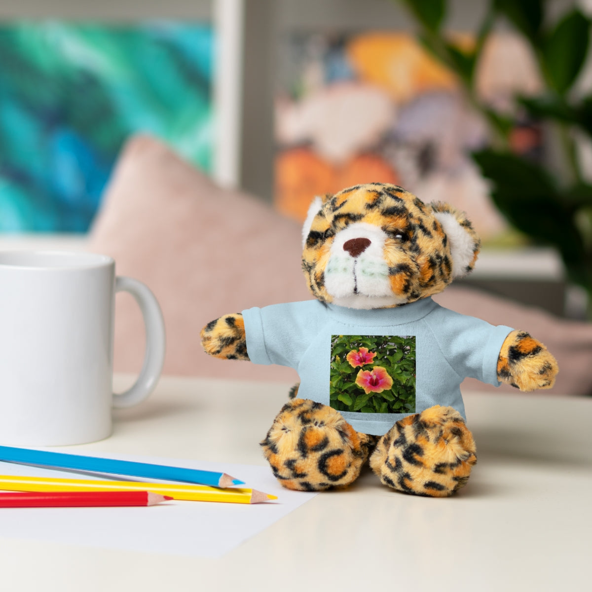 Island Style Hibiscus Stuffed Animals with Tee