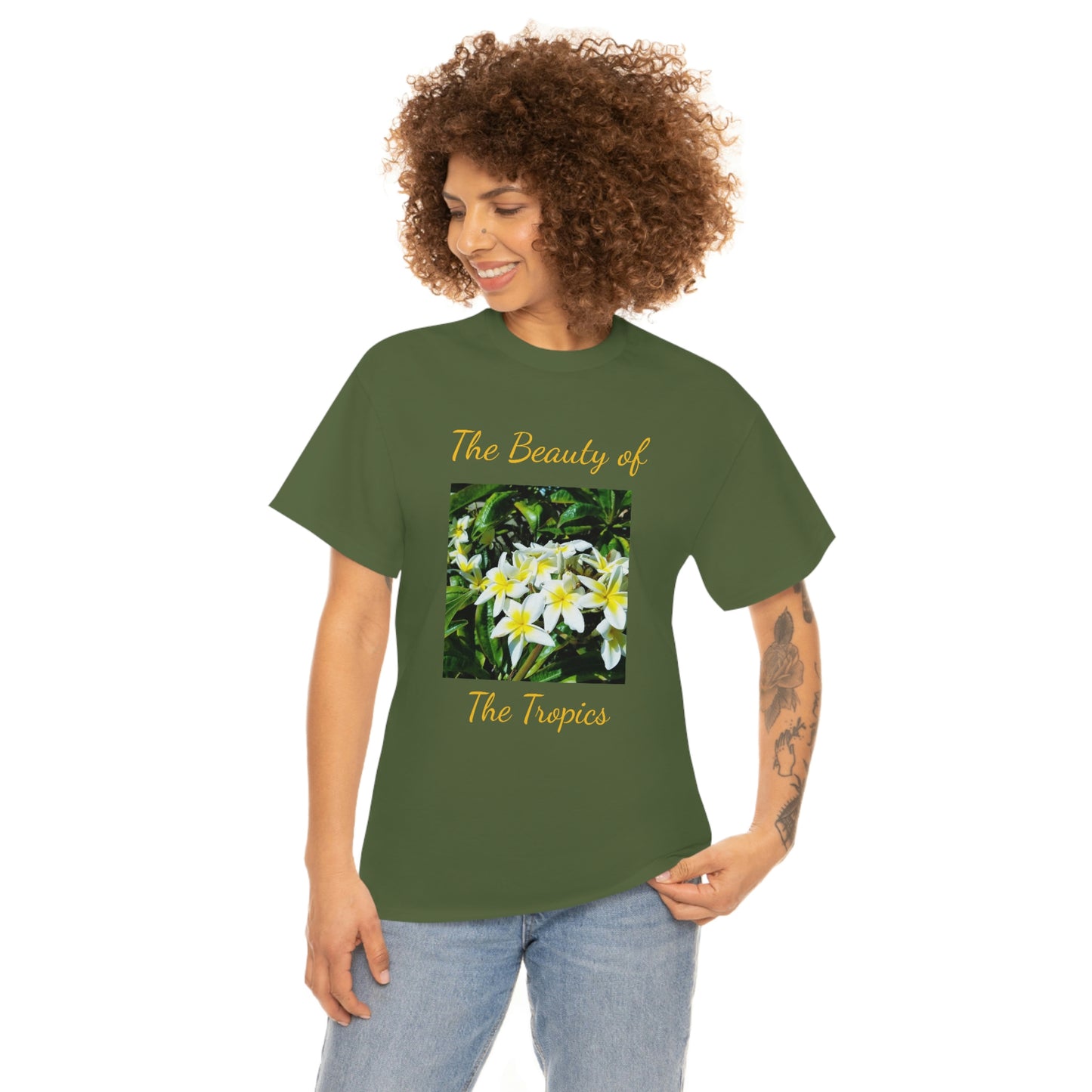 Islander Plumeria Unisex Heavy Cotton Tee