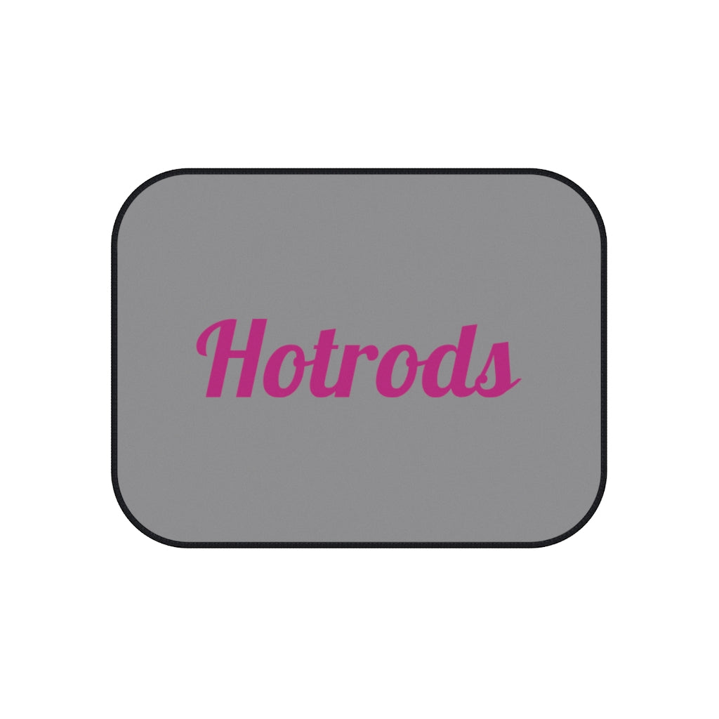 Hotrods Car Mats (Set of 4) - Grey w/Pink print